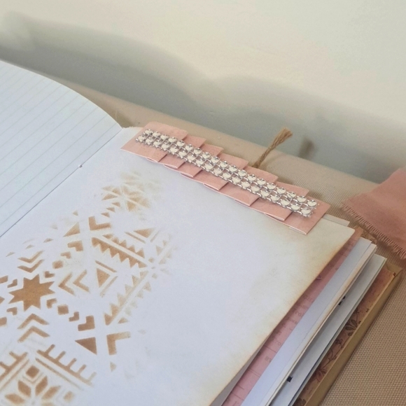 Handmade Junk Journal Diary Memory Keepsake with Bookmark and Tiny Notepad - Picture 10 of 13